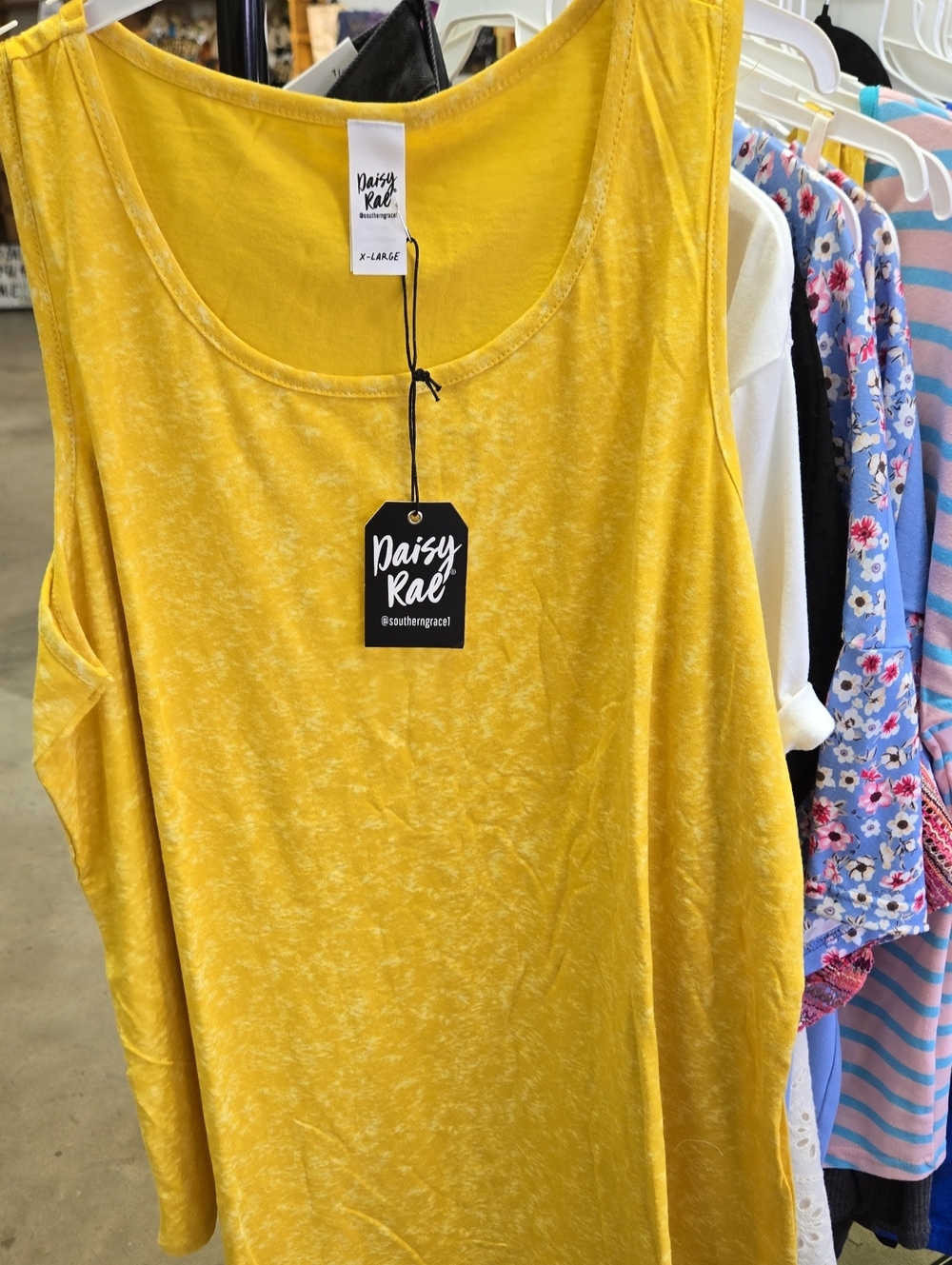 Women's Yellow Sleeveless Tank Top